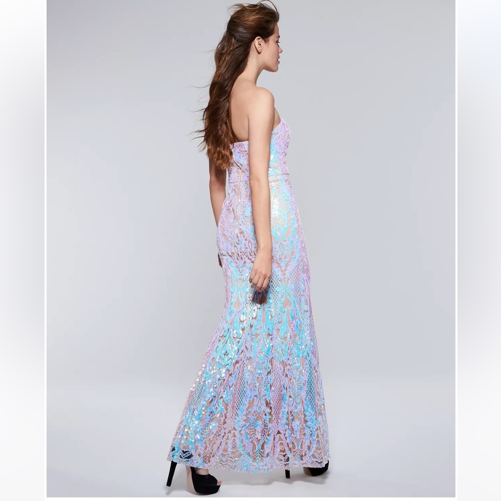 Say Yes To The Prom Iridescent Mermaid Dress - Picture 2 of 6